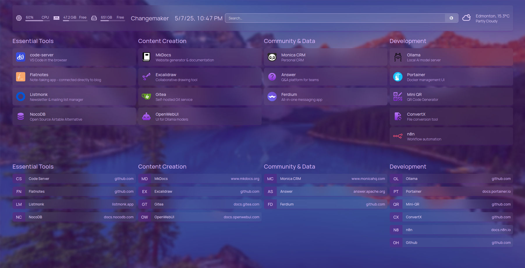 homepage